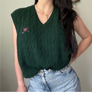Vintage Polo Golf Ralph Lauren Cable Knit Sweater Vest
